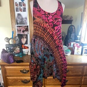 Vibrant Tie-Dye RacerBack Dress